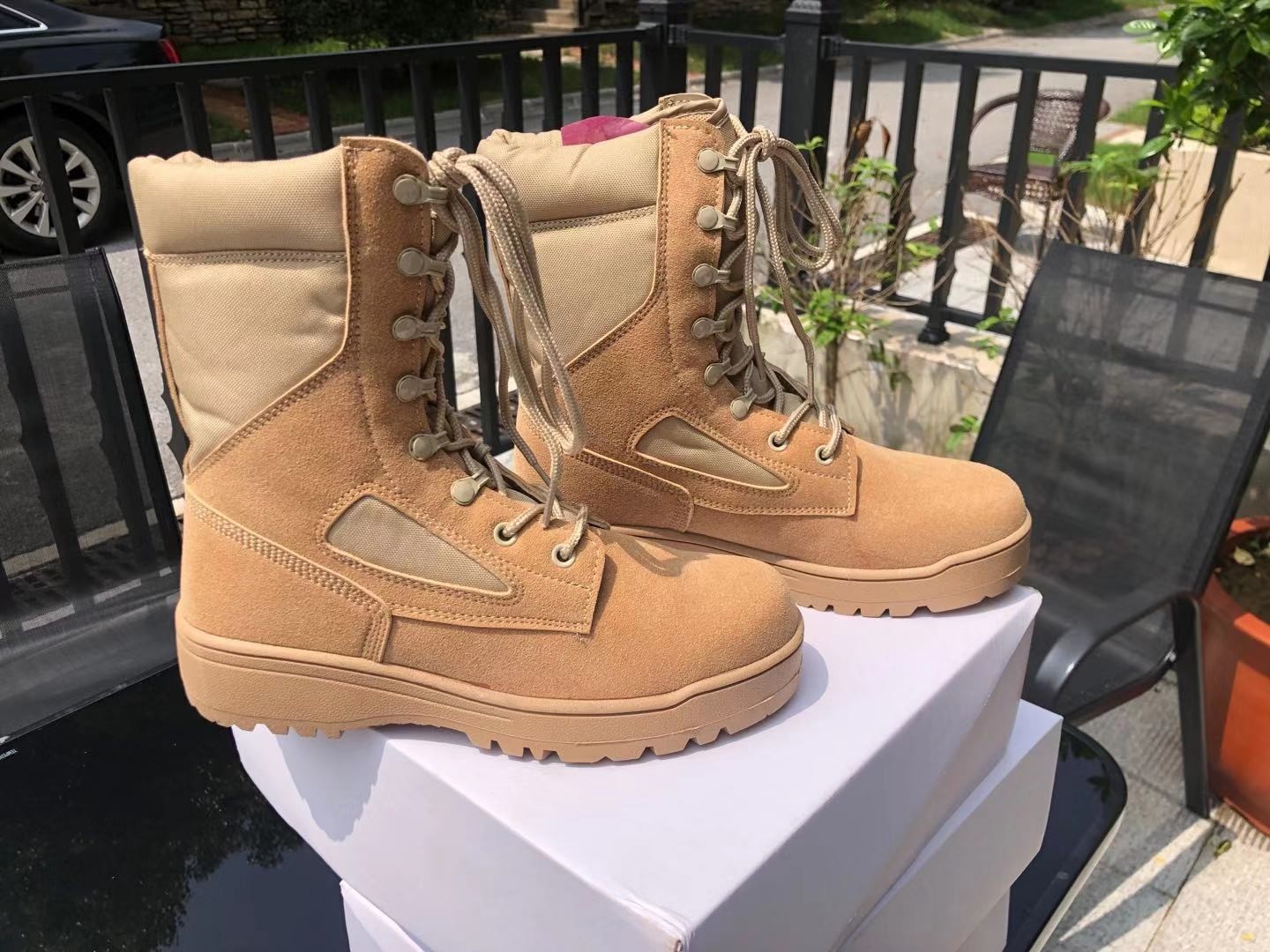 OEM ODM Canvas Steel Toe Combat Tactical Boots For Desert