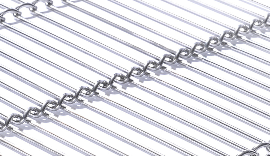 Food grade 304 stainless steel flat flex wire mesh conveyor belt for bread baking