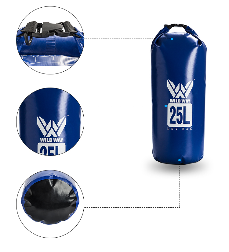 500D PVC 5L/10L/15L/20L/25L/30L Waterpoof Backpack Dry Bag for Triathlon Marathon