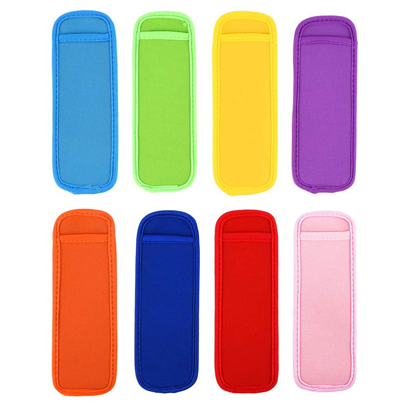 Factory Price Ice Pop Sleeves Antifreezing Popsicle Holders Bags Neoprene Insulator Sleeves Freezer Ice Pops Holder