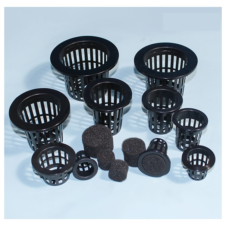 Clear 2 Inch Hydroponic System Plastic Mesh Basket Nursery Net Pot For NFT Plant Grow