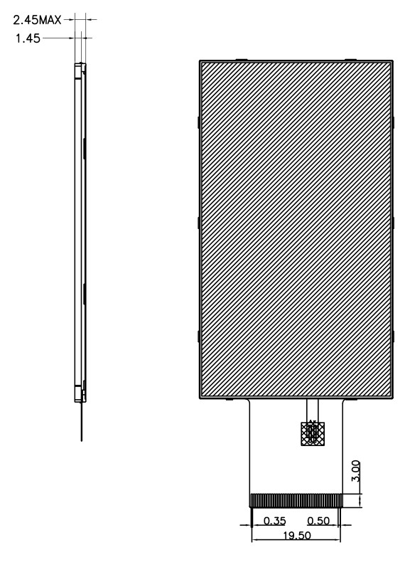 360x640 IPS 3 Inch TFT LCD Module Display Full Viewing Angle With RGB Interface