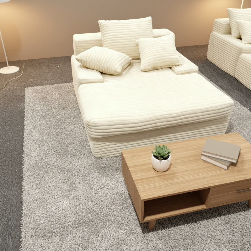 Modern 35D Sponge Leisure Single Sofa Bed Modular Frameless Couch Convertible Folding Compressed Sofa Bed for Living Room