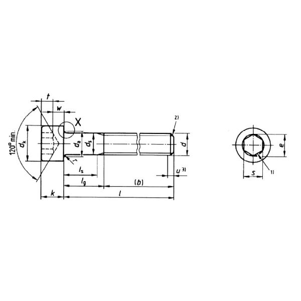 Grades A Socket Countersunk Head Cap Screw , M5X40 Hexagon Socket Head Screw