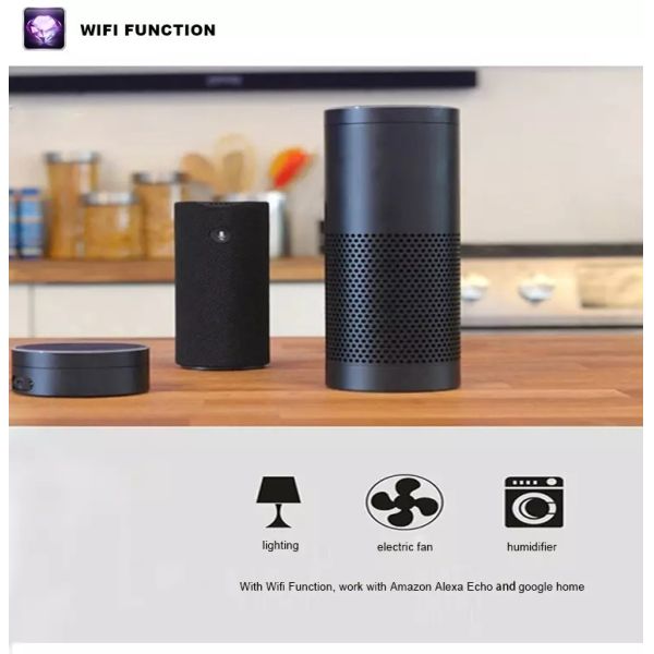 Voice Control Wifi Smart Plug Socket , Remote Control Power Socket For Echo Dot