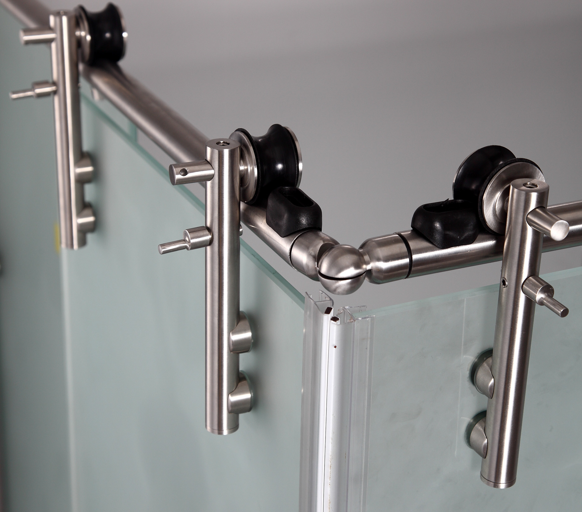 Indoor Portable Frost Tempered Glass Sliding Door Whole Shower Glass Room OEM