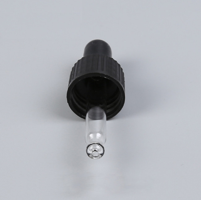 18/410 plastic oil dropper 5ml 3ml Ribbed Closure Silicon Teat Glass Bulb Pipette