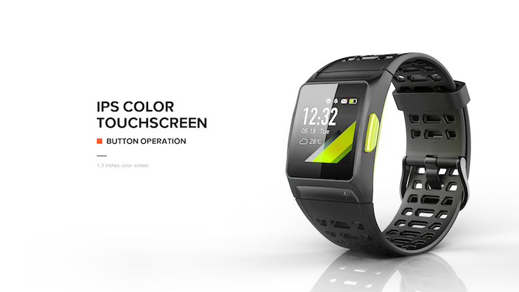 Bluetooth 1.3 Inch ECG Sensor Smartwatch
