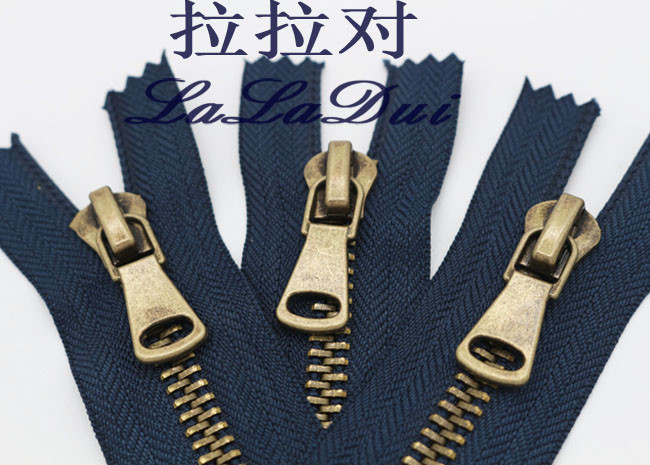 Antique Brass Normal Teeth Fire Retardant Zippers 9 Inch Cotton Yarn Black Tape