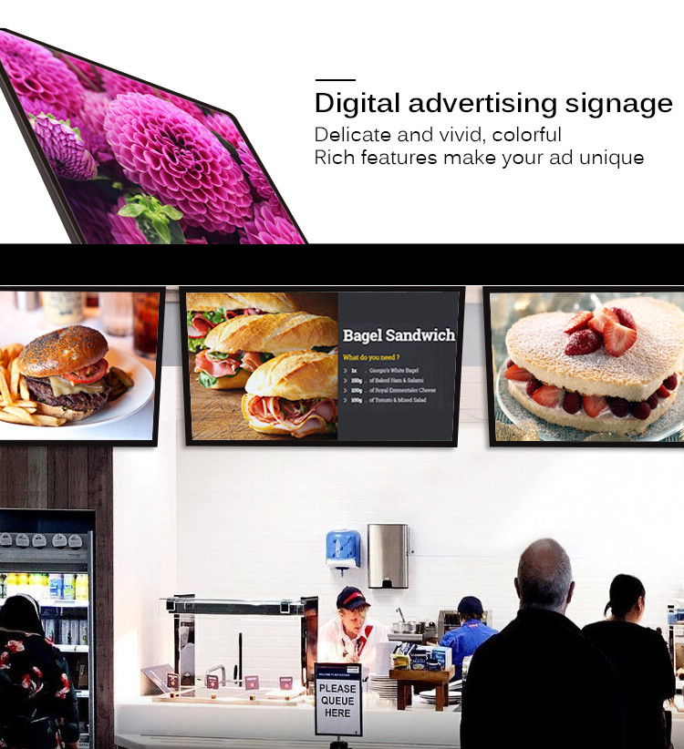 RK3288 Wall Mount Interactive Touch Screen Digital Signage Kiosk SKD Module For Bank Halls