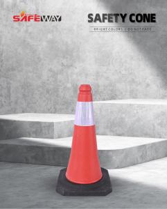 China UV Protection Visible Traffic Cone With Lamp 2kg Weight EVA Traffic Cone on sale