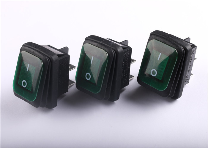 KCD4-130FS 4 Pin Rocker Switch Replacement , Waterproof Lighted Rocker Switch