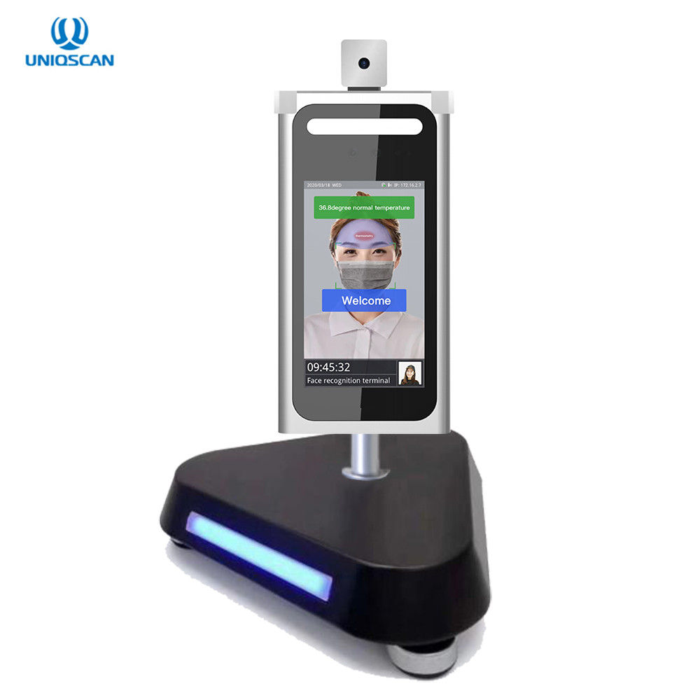 Non Contact 20W IP54 0.2 Seconds Wall Moutned Face Recognition Thermometer Outdoor Use