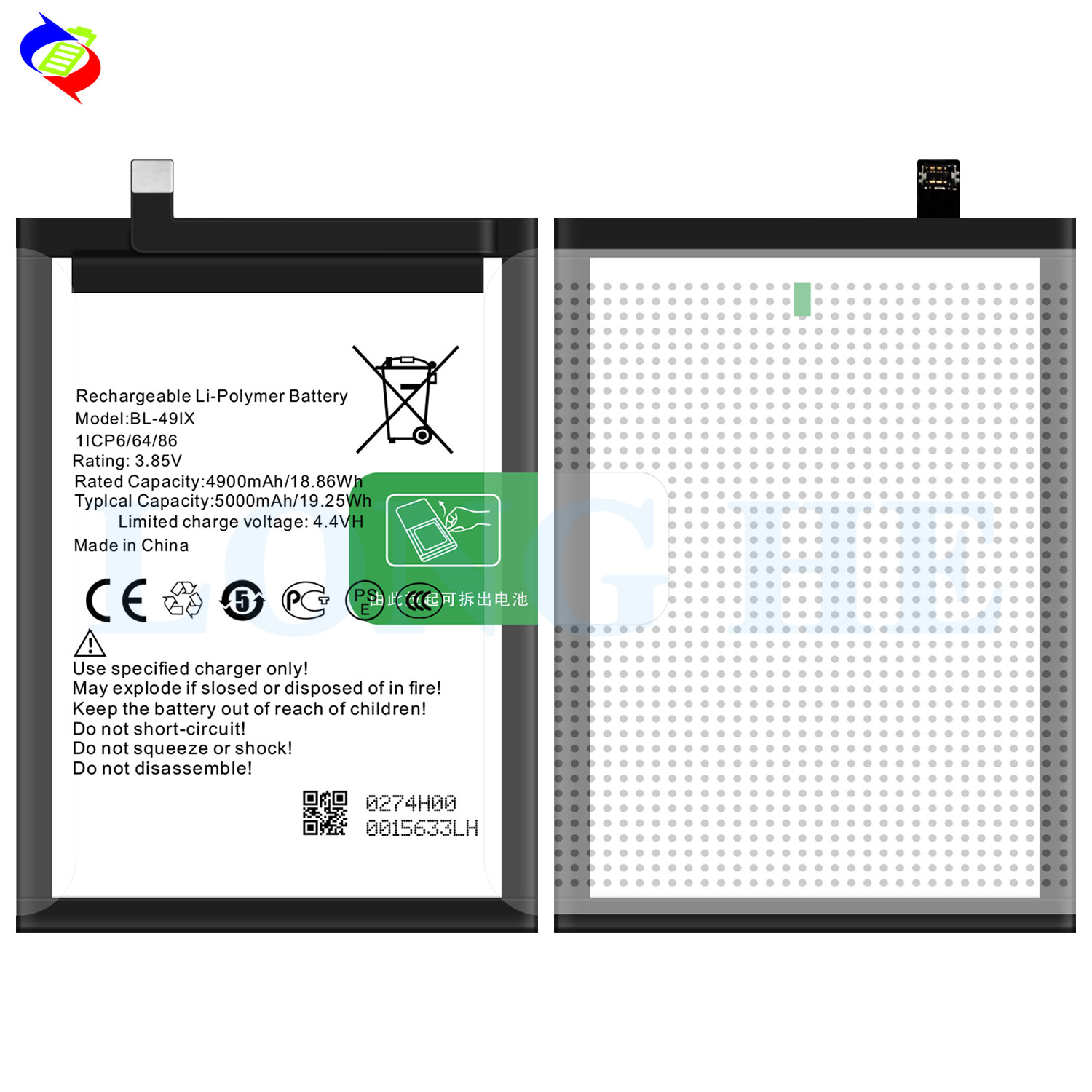 5000mAh BL-49iX OEM Battery for Infinix Smart HD 2021 100% Zero Cycle and Compatible