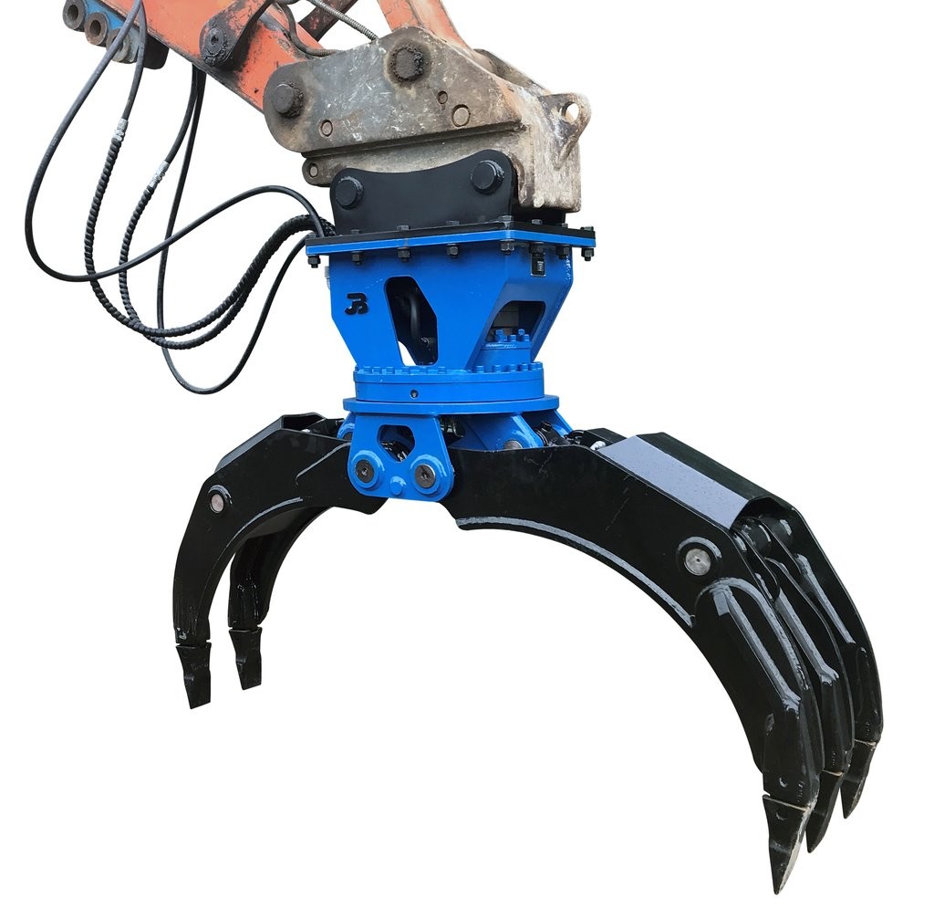 Entire Jaw Structure Mechanical Grapple For 10 20 30 Tons Excavator