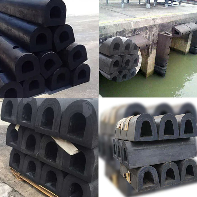 Dock Rubber Fender High Impact Resistance D Type Fenders for Cargo Terminals