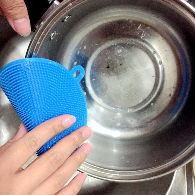 Food Grade Silicone Kitchen Brush Speedy Natural Drying For Kitchen Cleaning