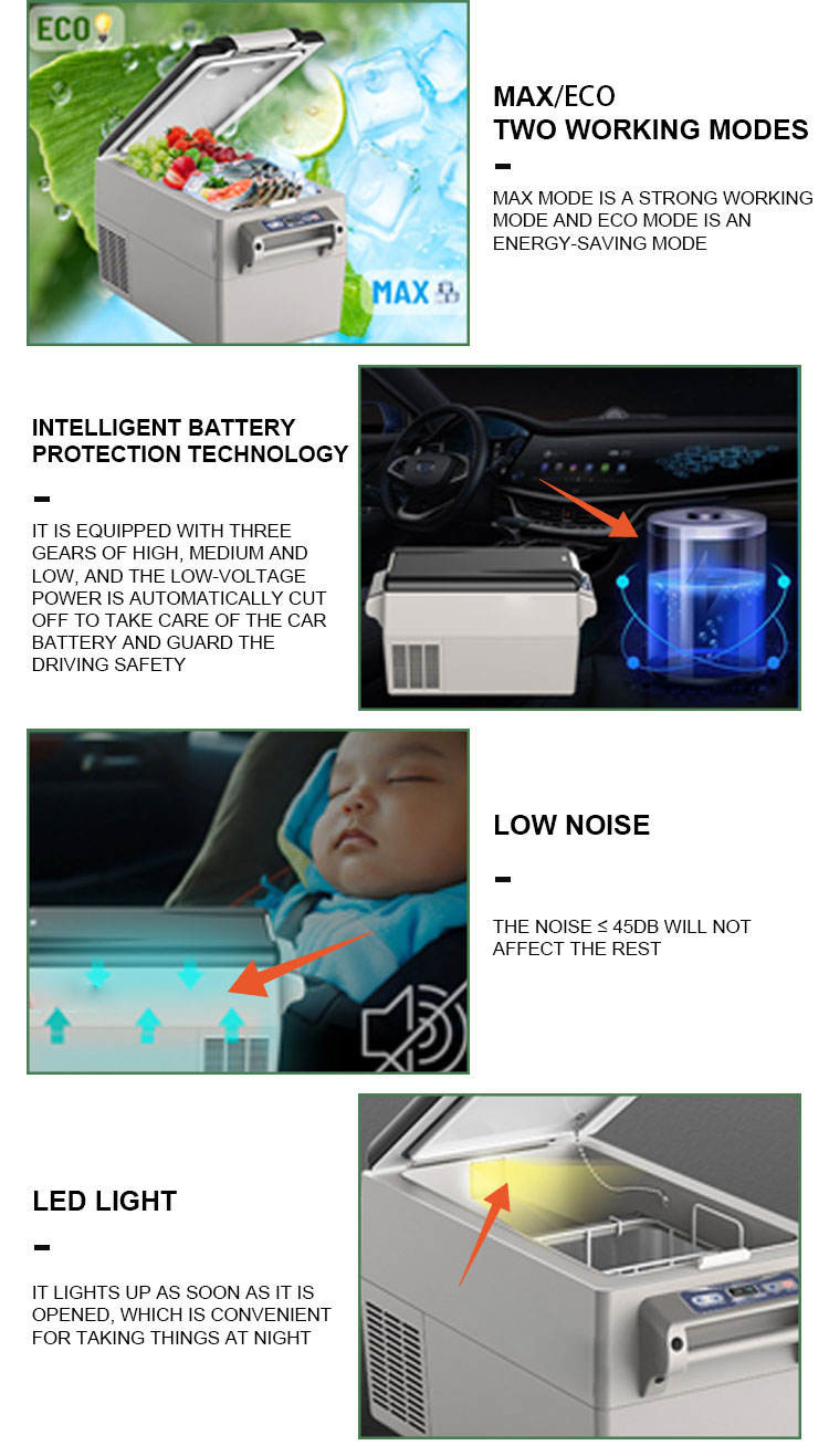 13.7kg Portable Camping Cookware Camping Fridge Freezer For Car