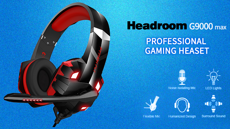 Wireless Type Noise Cancelling Headphones With Mic For Pc Gaming 7.1 Surround