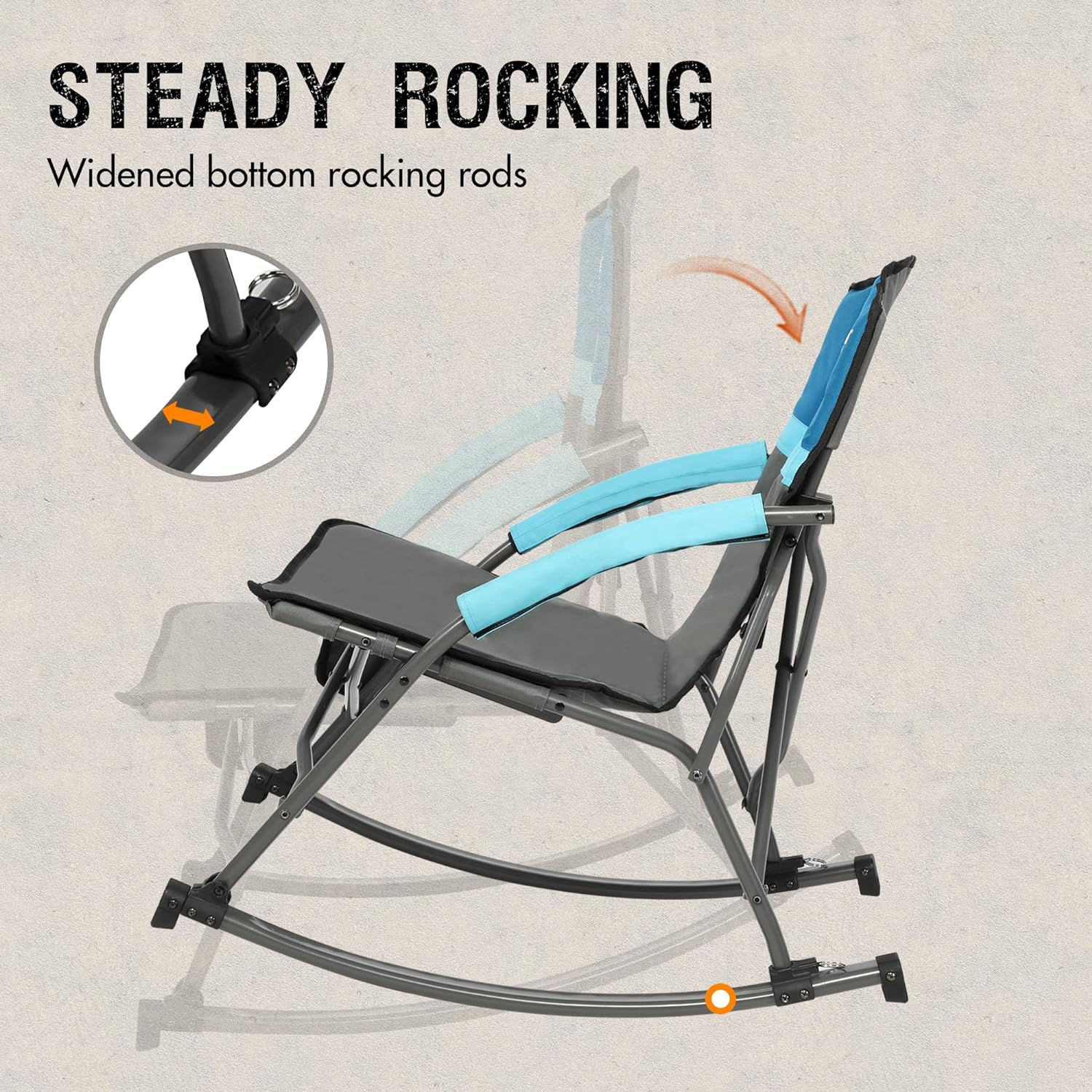 Portable Outdoor Camping Chair with High Back and Hard Armrests Supports 130kg Black Mesh Back