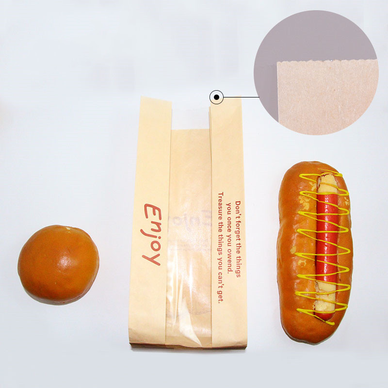 55g Coated Paper Toast Bread Packaging Bag ISO9001 With Window