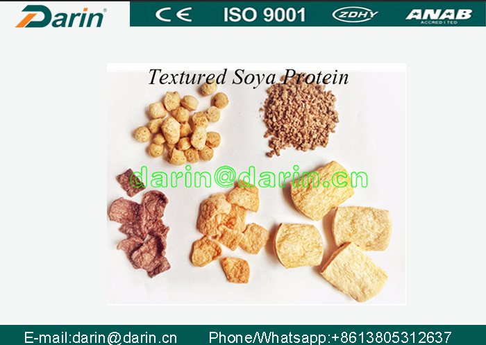 Automatic soybean processing equipment / soya nuggets extruder machine