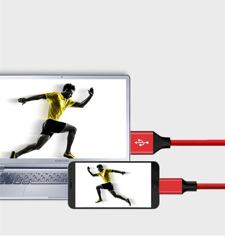 Original Black Micro USB Data Cable 6Ft Long Nylon Braided For Mobile Phone MP3