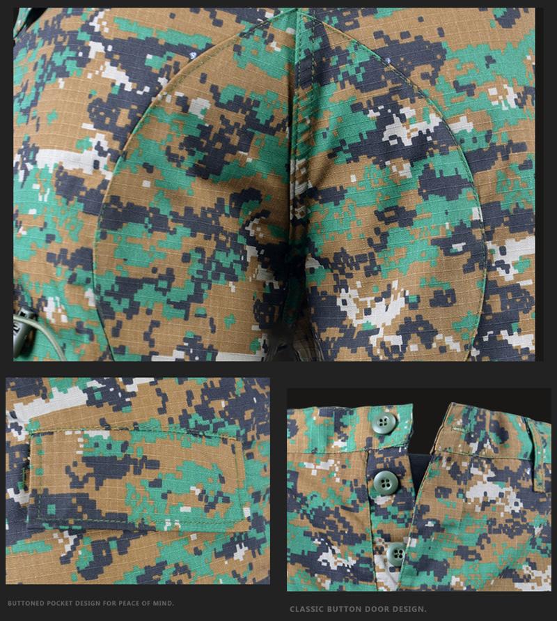 Men's Outdoor Long-sleeved Training CP Suit Uniform Suit ACU Fabric Weight 1.1 KG/set