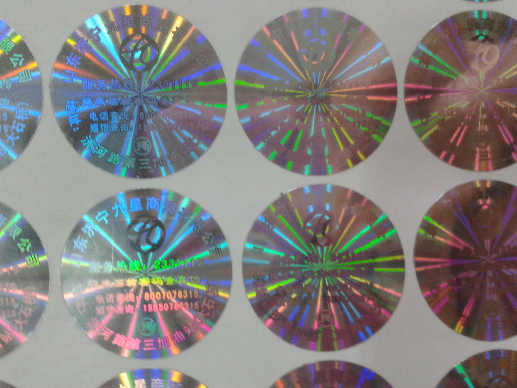 Anti Fake Void Custom Die Cut Radium Stickers Security Hologram Stickers