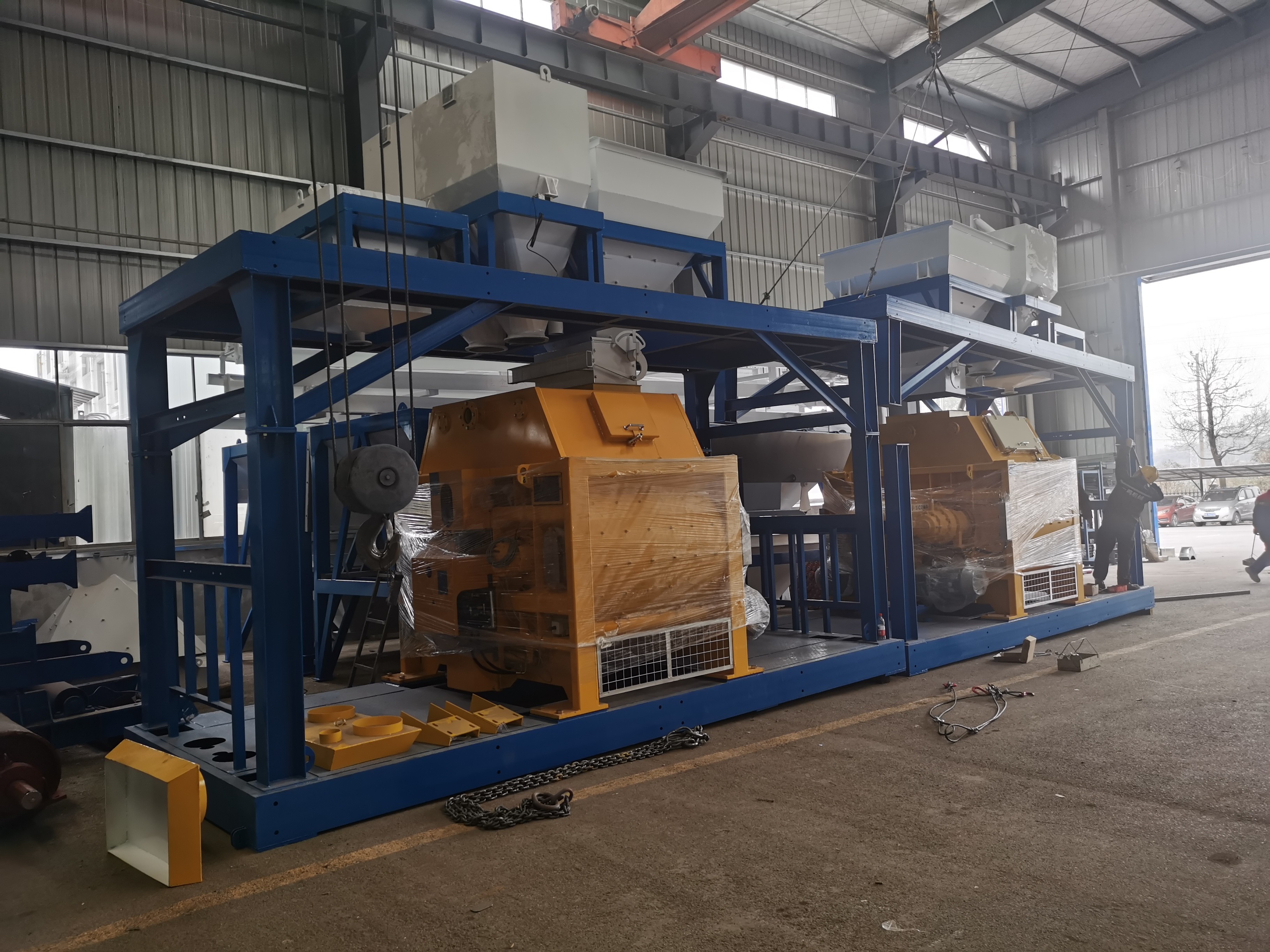 Fully Automatic Concrete Sicoma Double Twin Shaft Mixer Mixing Equipment