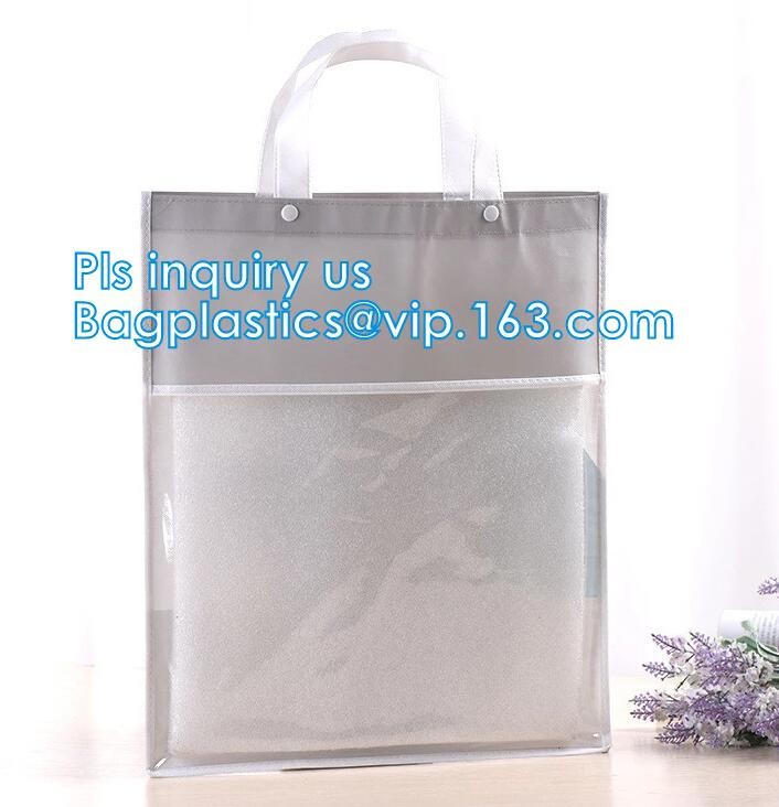 waterproof PVC plastic shopping bag, eco friendly washable plastic PVC shopping bag, Durable Women Shopping shiny pvc to