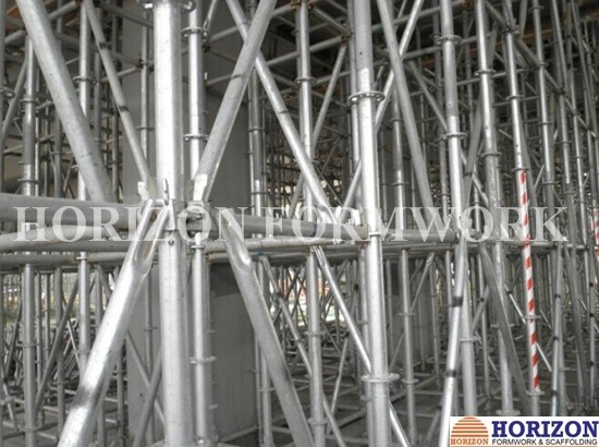 Multi Funchtional Ringlock Scaffolding System Powder Coated For Construction Work