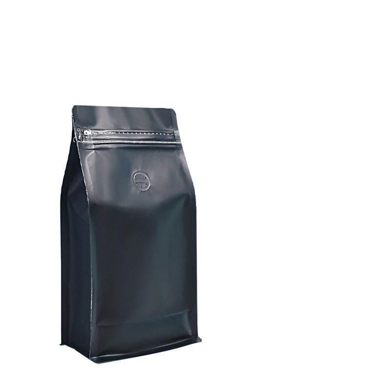 Custom Printed Resealable Packaging Aluminum Foil Flat Bottom Stand Up Pouch 1lb Coffee Bean Bag With One Way Valve