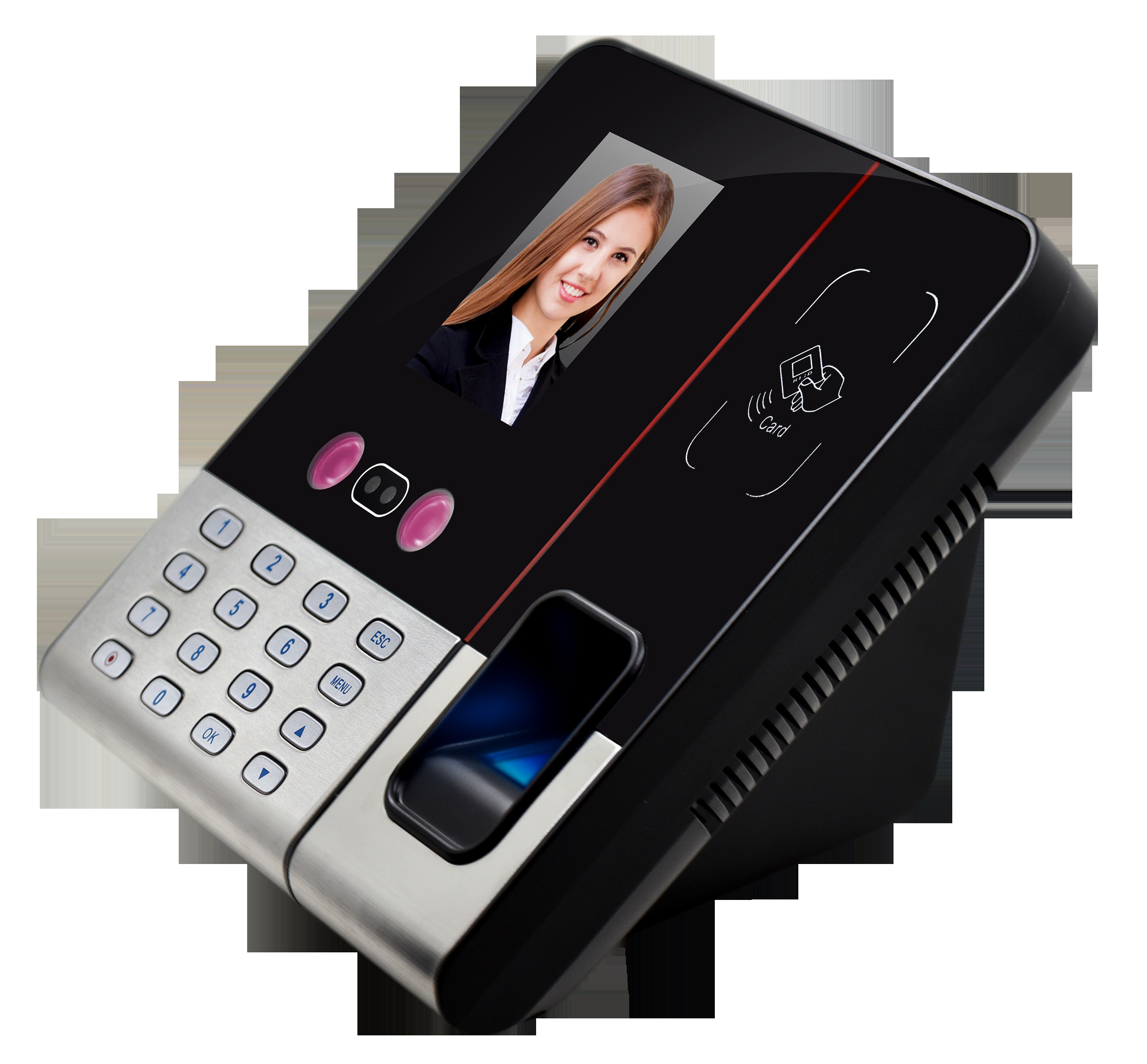 face630 face recognition time attendance fingerprint time recording machine employee attendance system with software