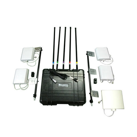 Signal Jammer High-output Power 95W Up to 150m Mobile Phone Jammer + WiFi /GPS/ VHF UHF/ 4G Jammer