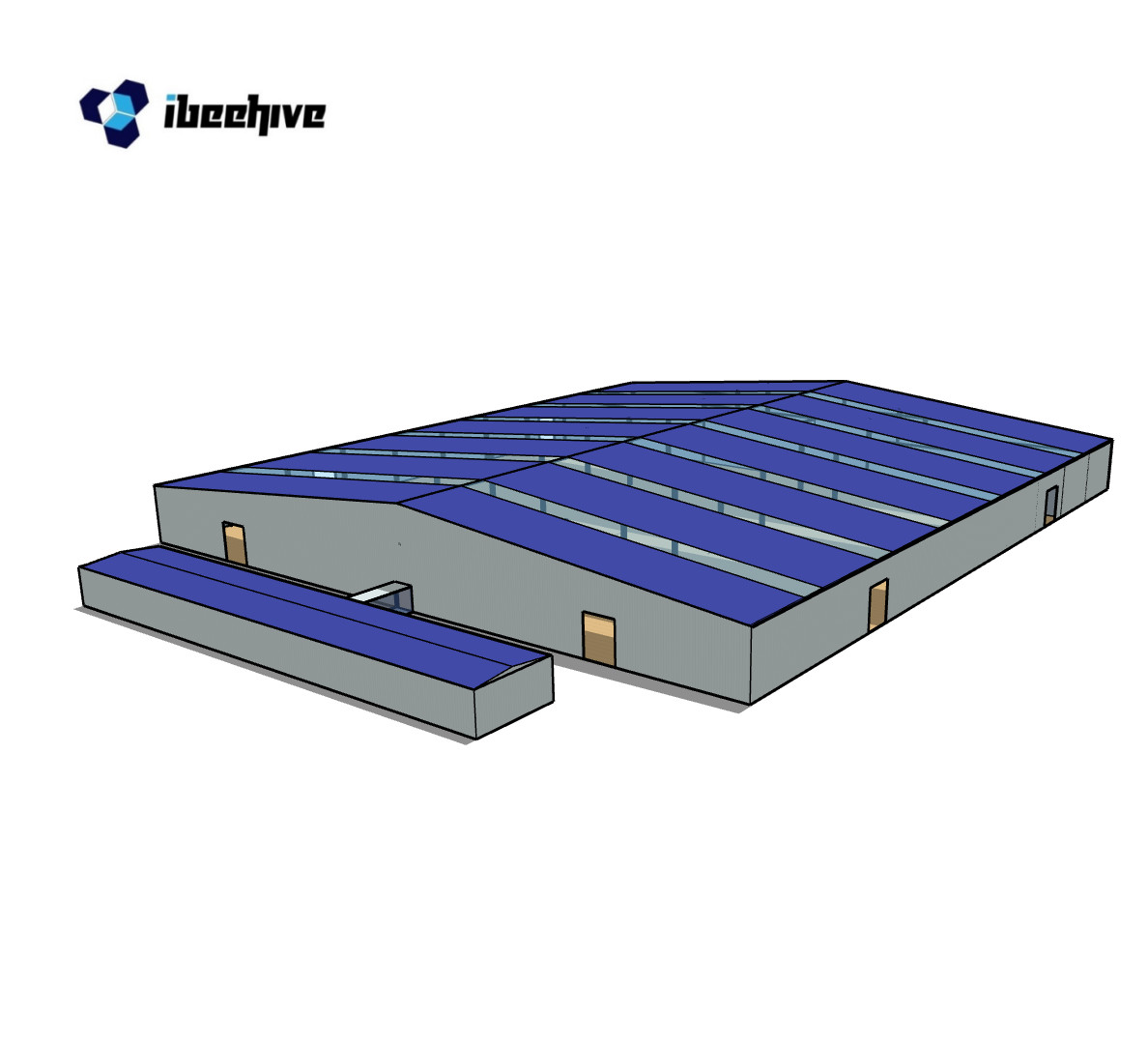 Q345B Steel Customized Prefabricated Commercial Buildings Industrial Wide Span Steel Warehouse