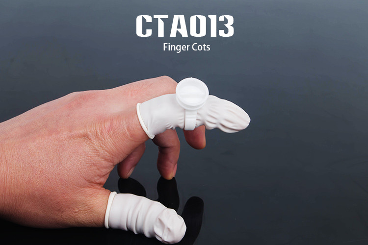 Eco - friendly Soft Skin Color Rubber ESD Finger Cots For Protection