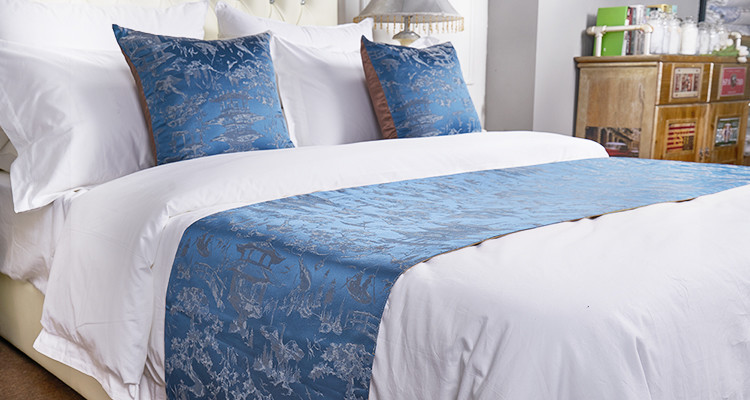 Geometric Pattern Hotel Bed Runner Bed Clothes Bed Linen Cushion For Adult