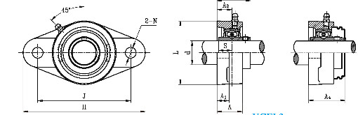 High Mechanical Efficiency Steel Pillow Block Bearings UCFL206 For Chemical