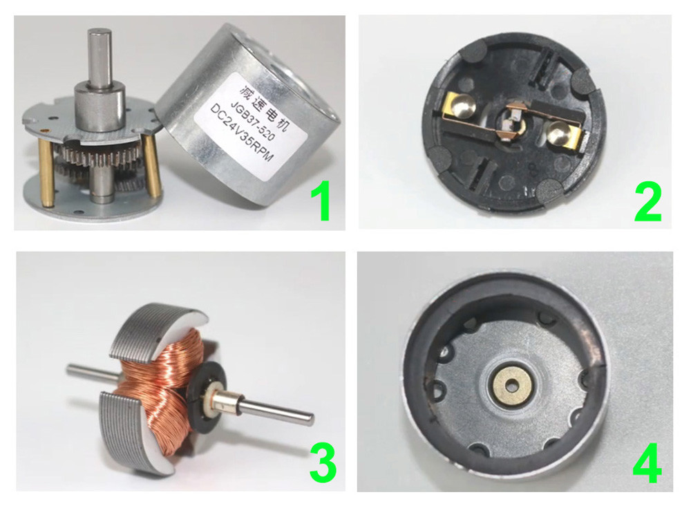 ASLONG JGB37-520B Encoder Geared Motor Industrial DC Geared Motors 960RPM