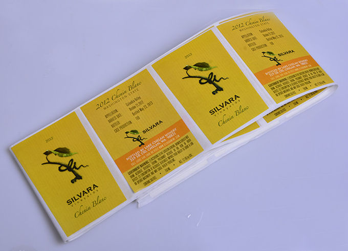 Spot UV 3d logo full color printing labels roll for wine bottle packaging customized
