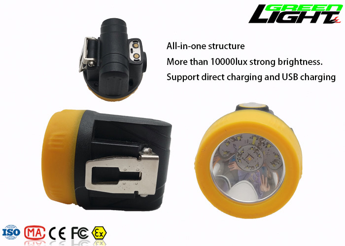 200mA 143LUM Cordless Miners Cap Lamp 3.8Ah Rechargeable Led Headlamp