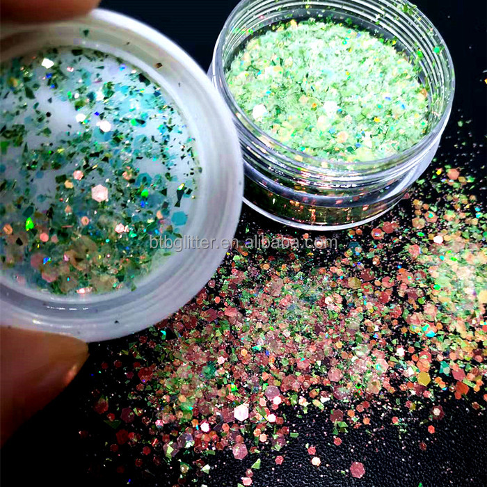 Resin Mixed Body Glitter Glittering Bling Open Circle Shaped for Nail Art Craft on Ramadan Graduation Valentine's Day