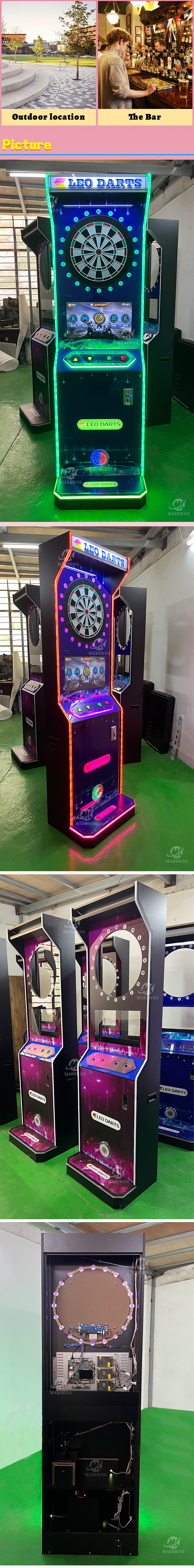 Dartslive Dart Machine Coin Wooden+Acrylic+Plastic Sports Commercial Dart Machine For Pedestrianstreet