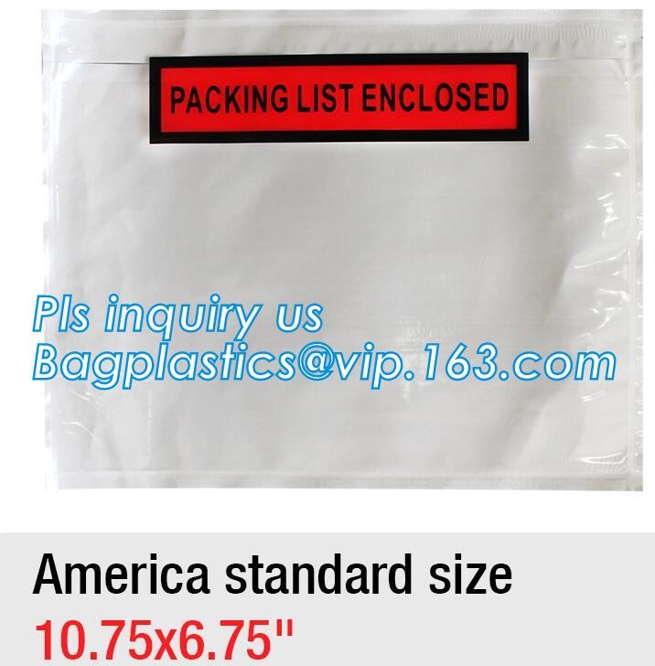 Clear Adhesive Back, Packing List / Shipping Label Envelope Pouches, seal envelope courier bag express custom mailing ba