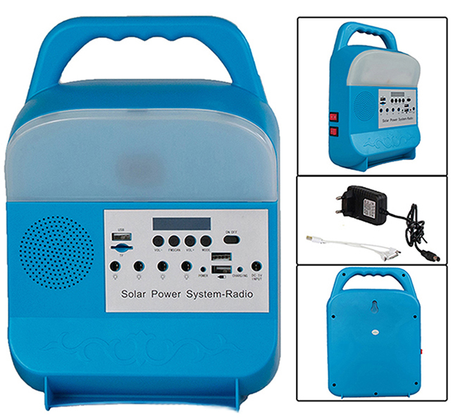 Garden 8000mah 9W*3PCS Solar Light Kits With FM Radio