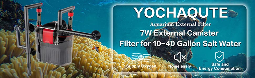 Aquarium External Canister Fish Tank Filter Pump For Turtle Tank Water Filtration System