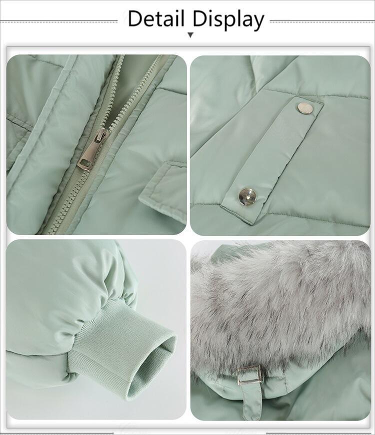 Wholesale Customize Thick Trendy Puffer Women&prime;s Down Coat Winter Solid Long Sleeve Zipper Down Coat for Women