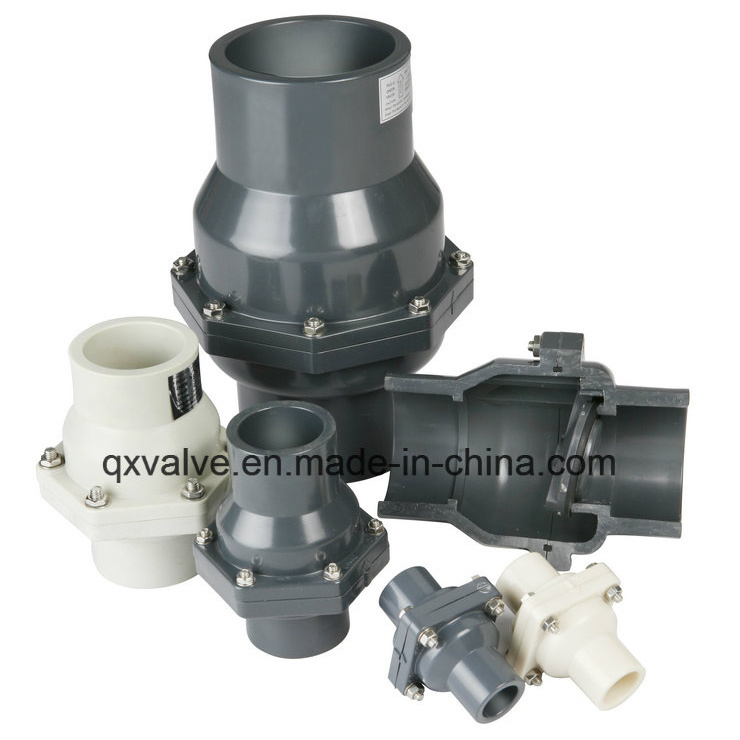 High Quality Plastic 1&prime;&prime; Spring Type PVC Check Valve