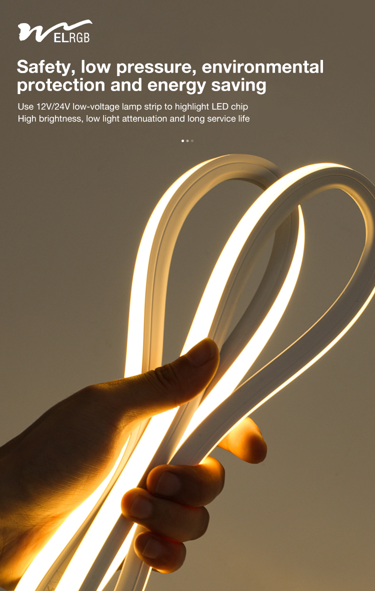 Embedded Silicone Sleeve Neon Led Strip 12V 24V Led Strip Dimmable